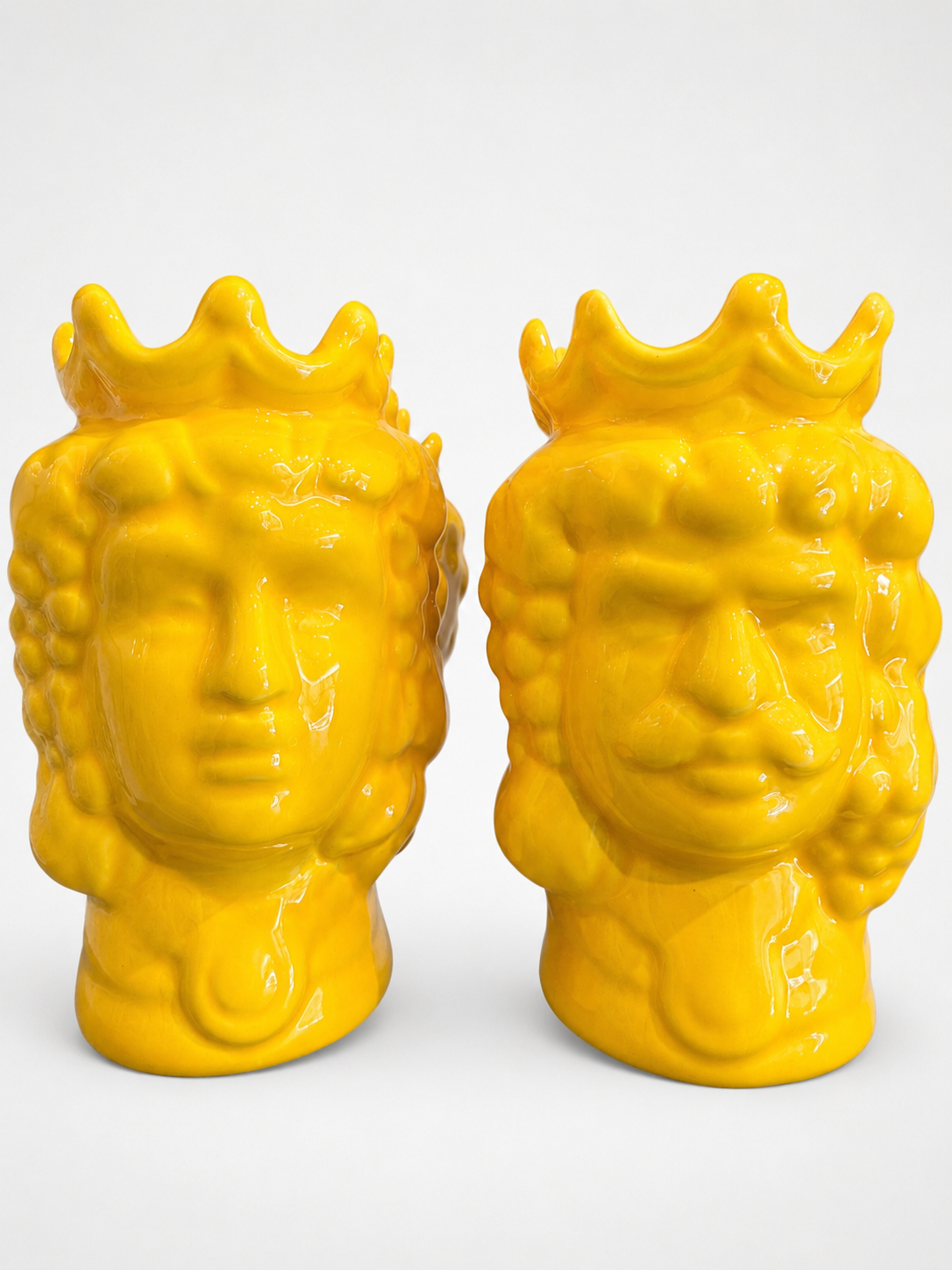 Teste di Moro artigianali in ceramica siciliana