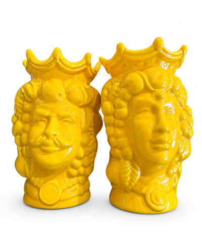 Teste di Moro artigianali in ceramica siciliana