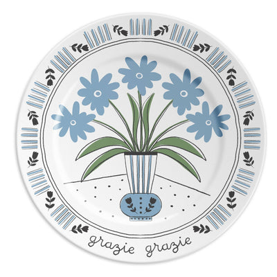 GRAZIE GRAZIE - Piatto con disegno floreale - Maravigghia for Sicily