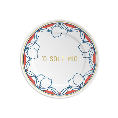 'O SOLE MIO - Piatto in porcellana - Maravigghia for Sicily