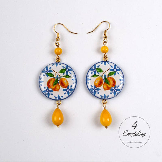 Orecchini Maiolica limoni - 4everyday Handmade - Maravigghia for Sicily