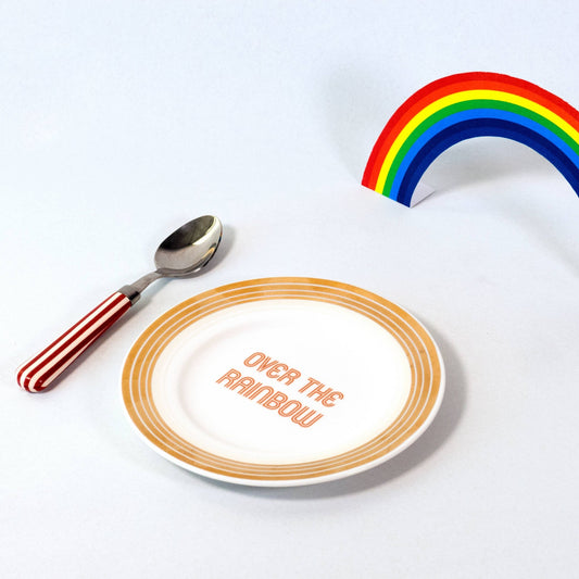 OVER THE RAINBOW - Piatto in porcellana scritta - Maravigghia for Sicily