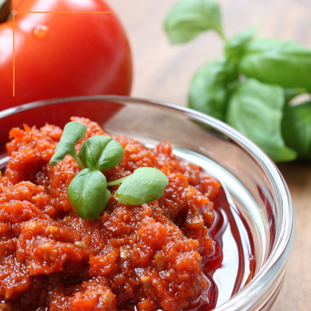 Pesto alla Trapanese con Pomodoro, Mandorle e Aglio - Maravigghia for Sicily