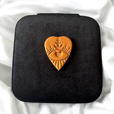 Portagioie da viaggio Black Heart Quadrato - Maravigghia Sicily