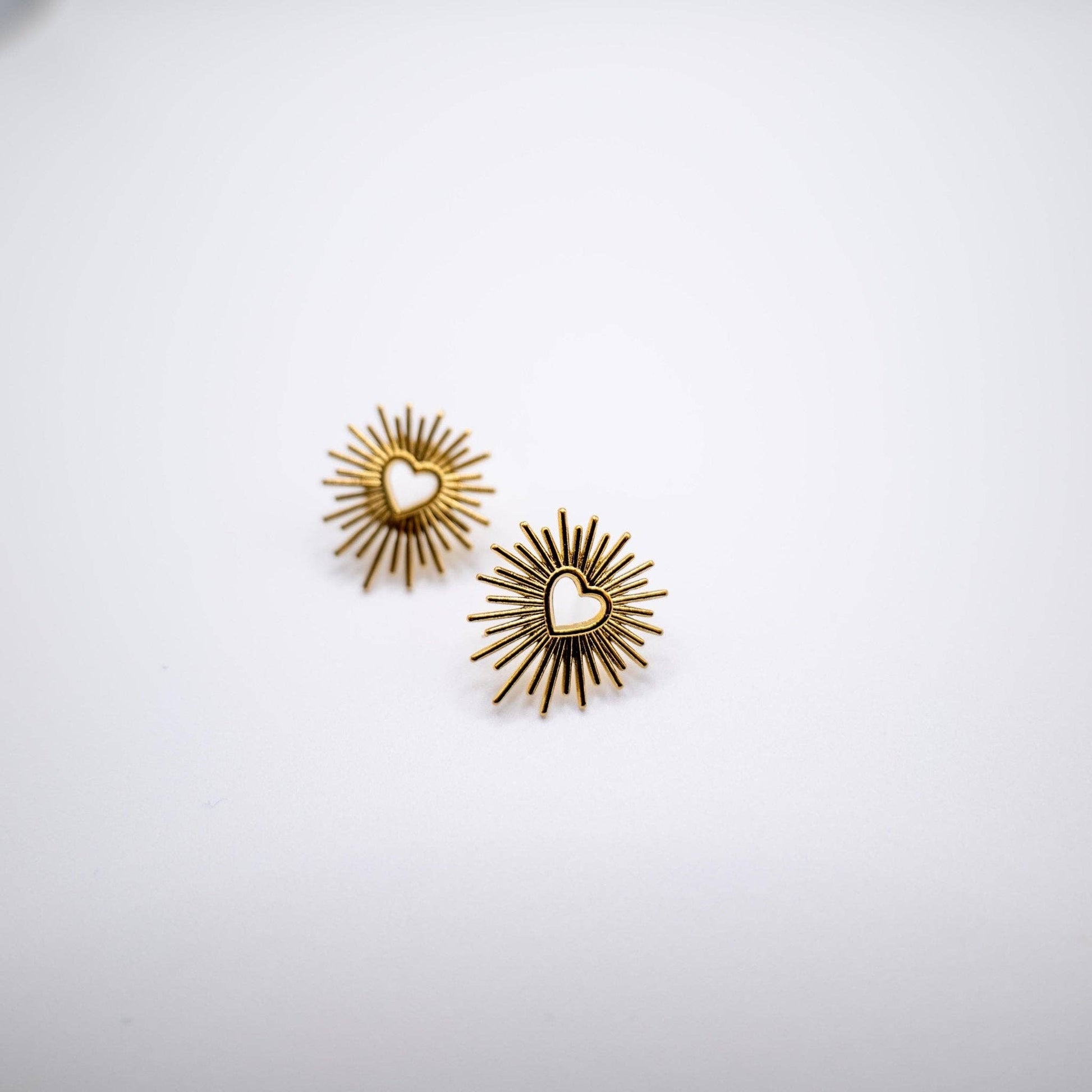 SACRED HEART - Orecchini a Lobo Acciaio placcato oro - Maravigghia Sicily