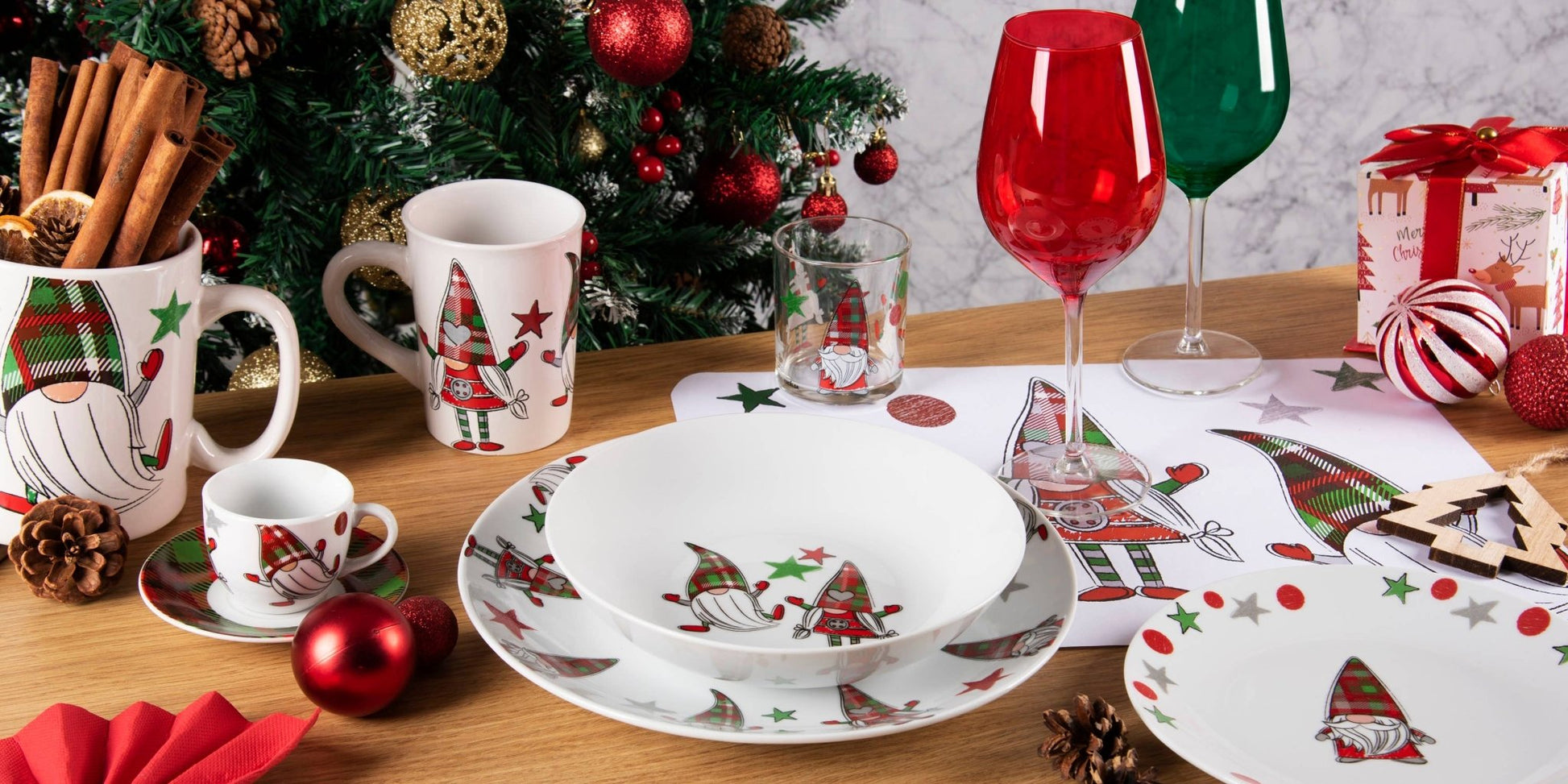 Servizio Piatti 18 Tartan Gnome - Maravigghia Sicily