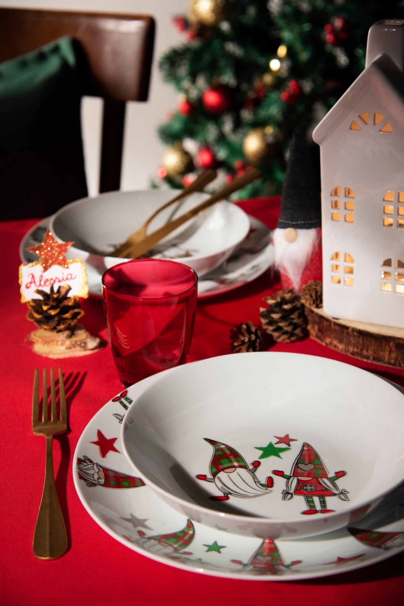 Servizio Piatti 18 Tartan Gnome - Maravigghia Sicily