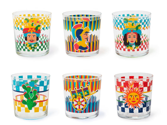 Set 6 Bicchieri Sicilia - Maravigghia Sicily