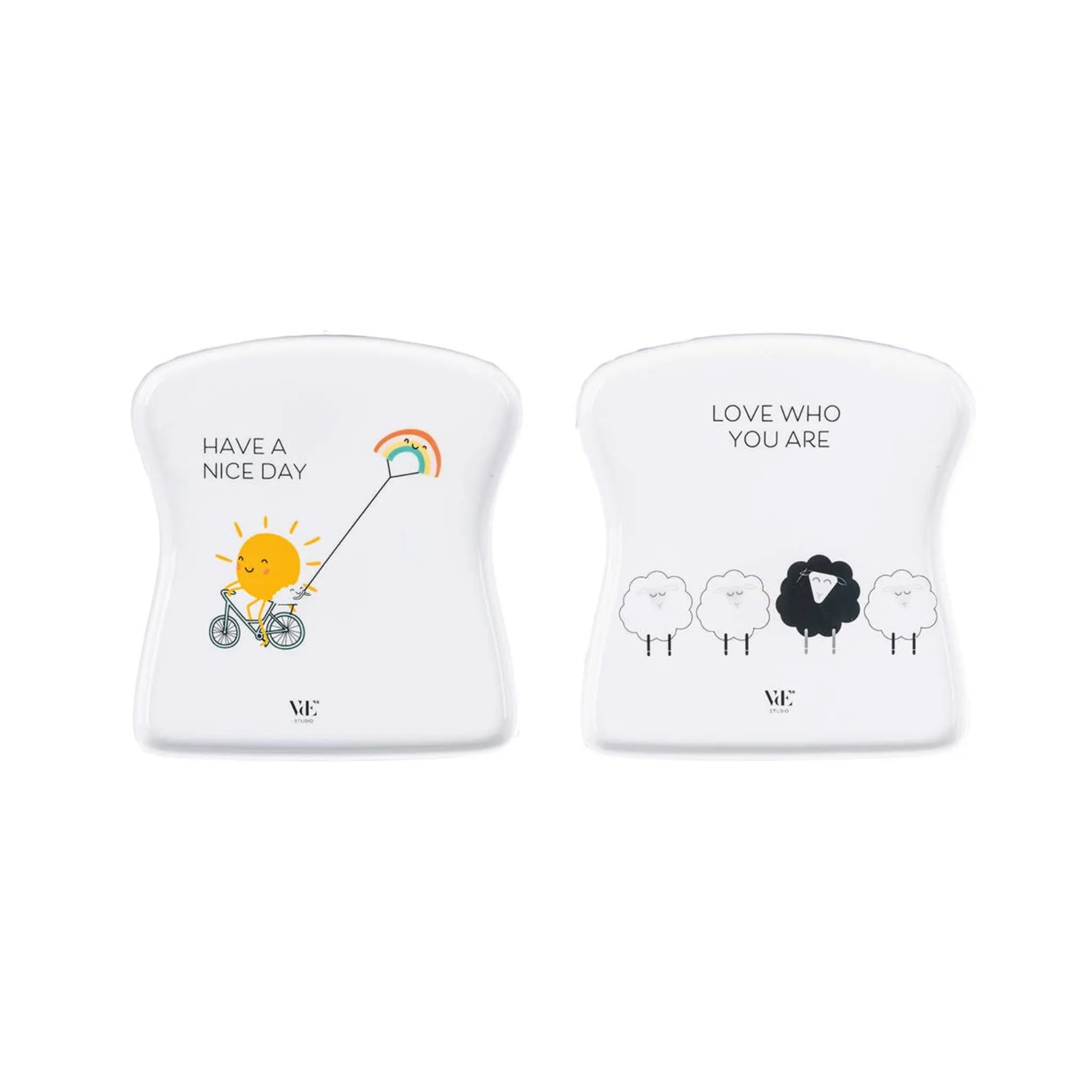 Toast plates with writing