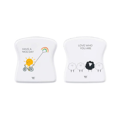 Toast plates with writing