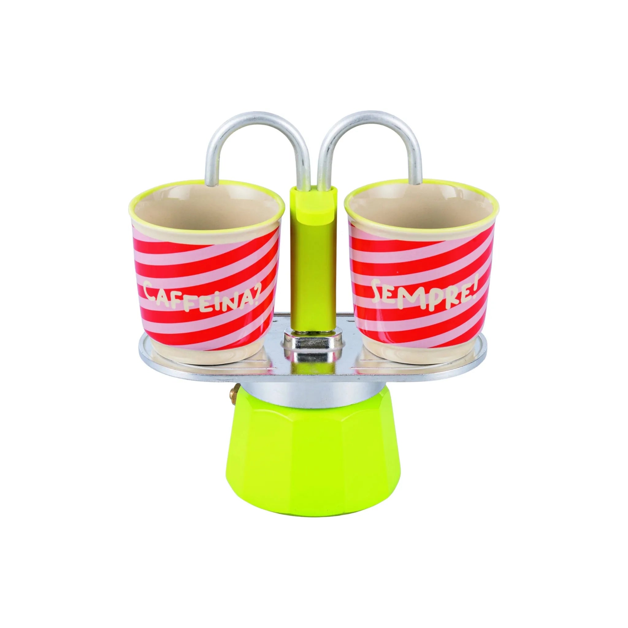 Set caffettiera con 2 tazze da espresso