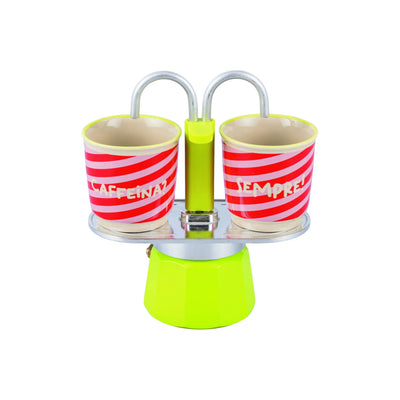 Set caffettiera con 2 tazze da espresso