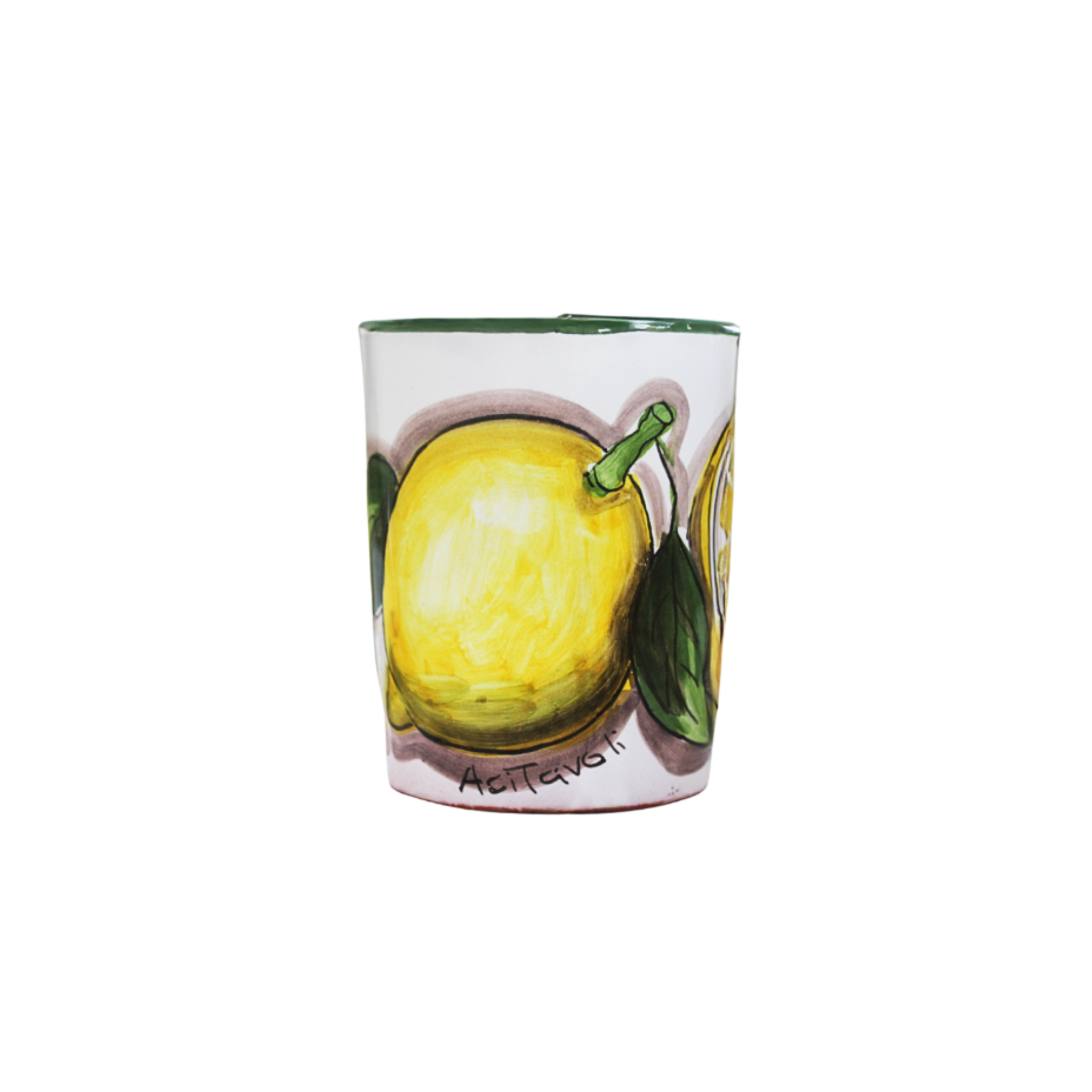 Bicchiere in ceramica siciliana