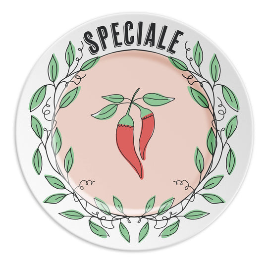 SPECIALE - Piatto in porcellana con scritta - Maravigghia Sicily