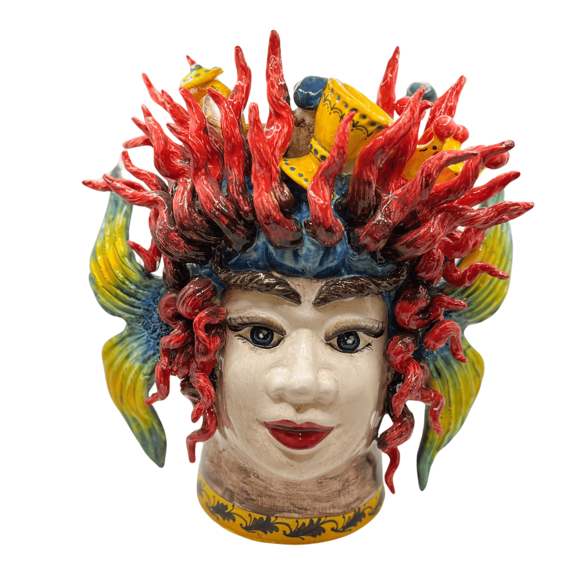 Teste di Moro Colapesce in ceramica di Santo Stefano di Camastra - Maravigghia Sicily