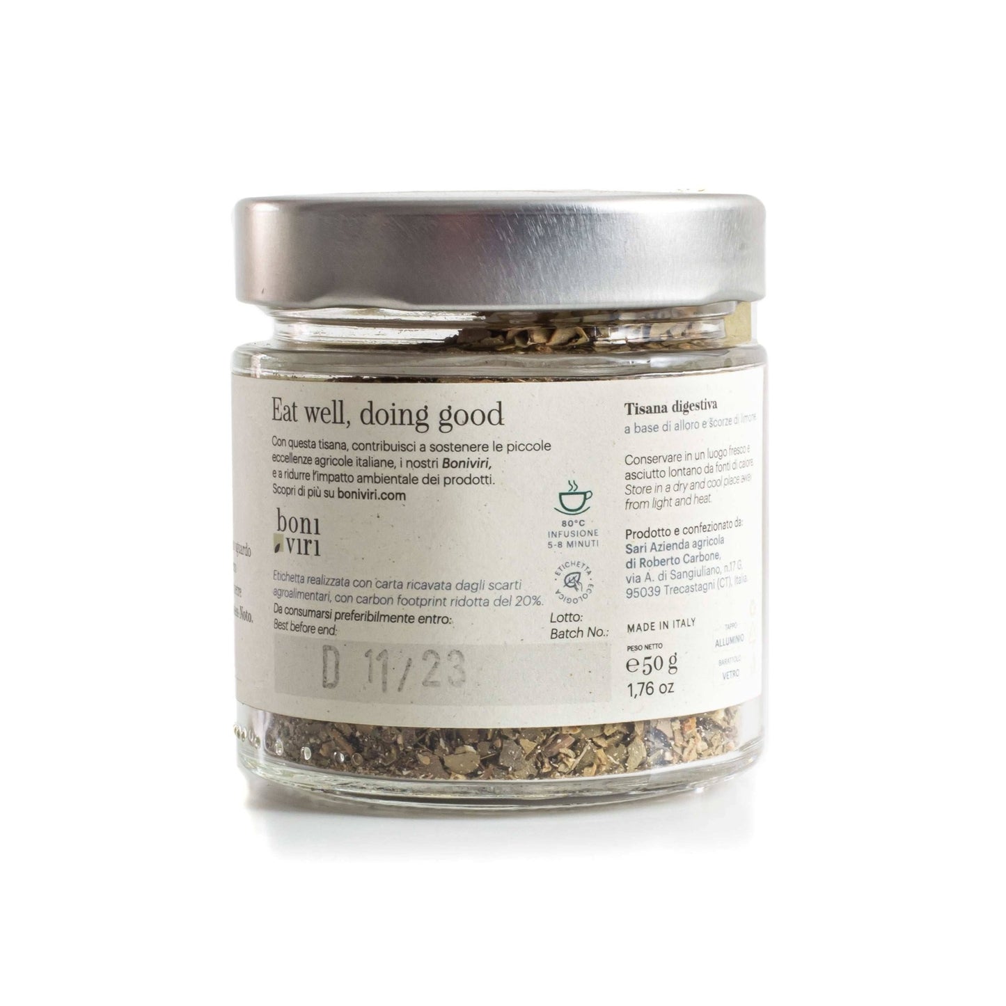 Tisana Digestiva Alloro e Scorza di Limone - Maravigghia Sicily