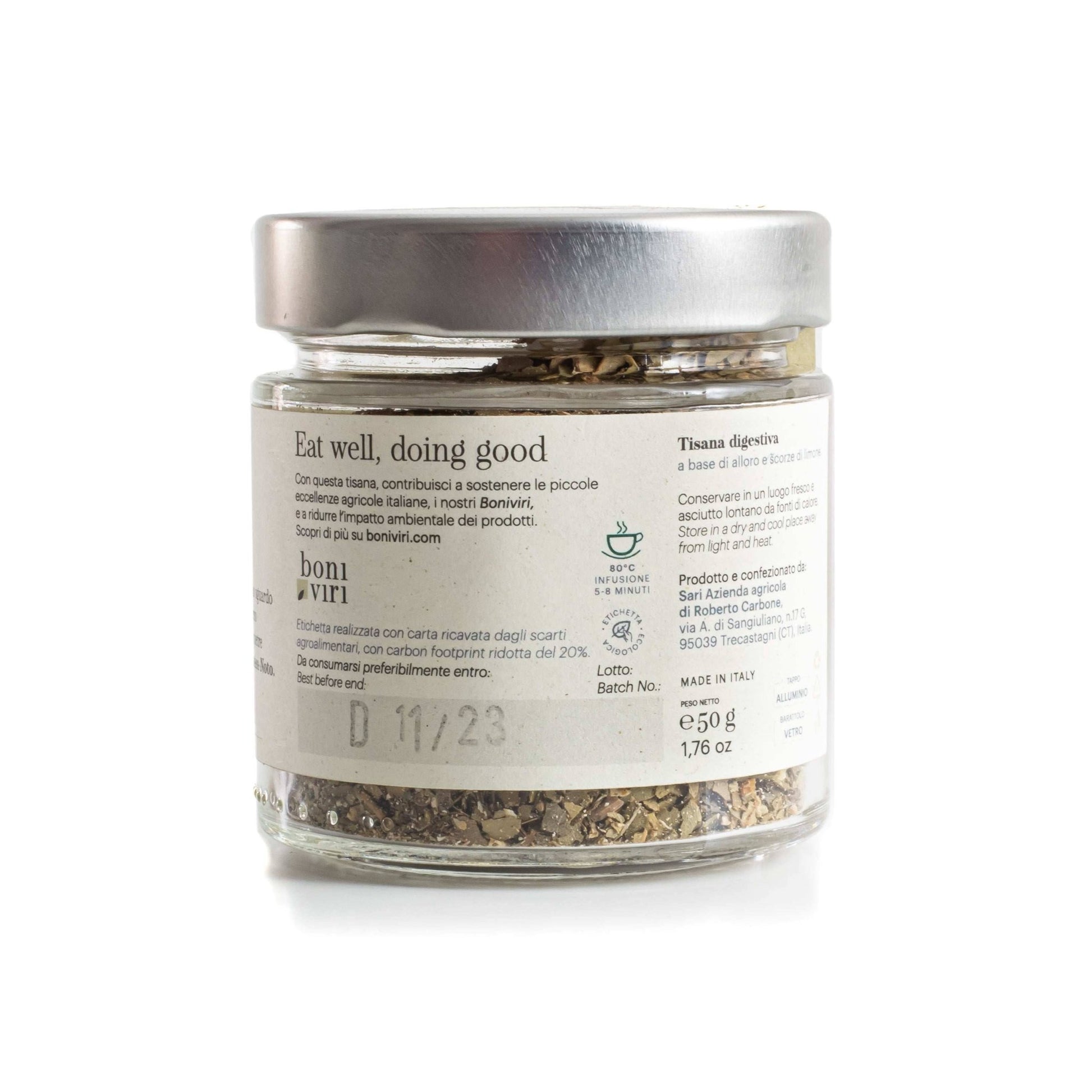 Tisana Digestiva Alloro e Scorza di Limone - Maravigghia Sicily