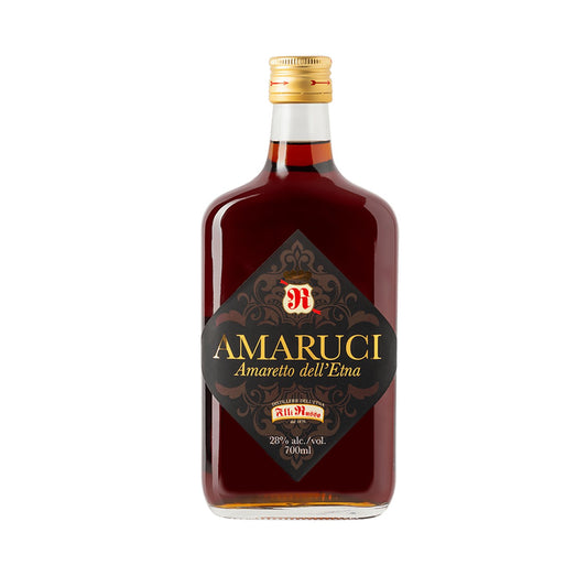 Bottiglia di liquore Amaruci –  Amaretto dell’Etna -delle Distillerie dell’Etna dei F.lli Russo srl