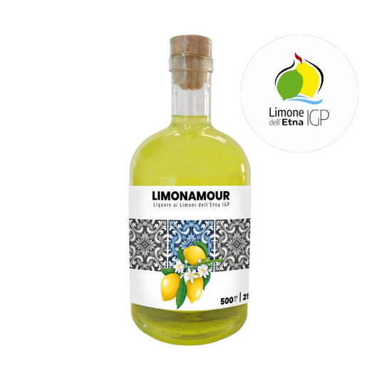 Limonamour - Limoncello dell'Etna - Distillerie dell’Etna dei F.lli Russo srl - Maravigghia for Sicily