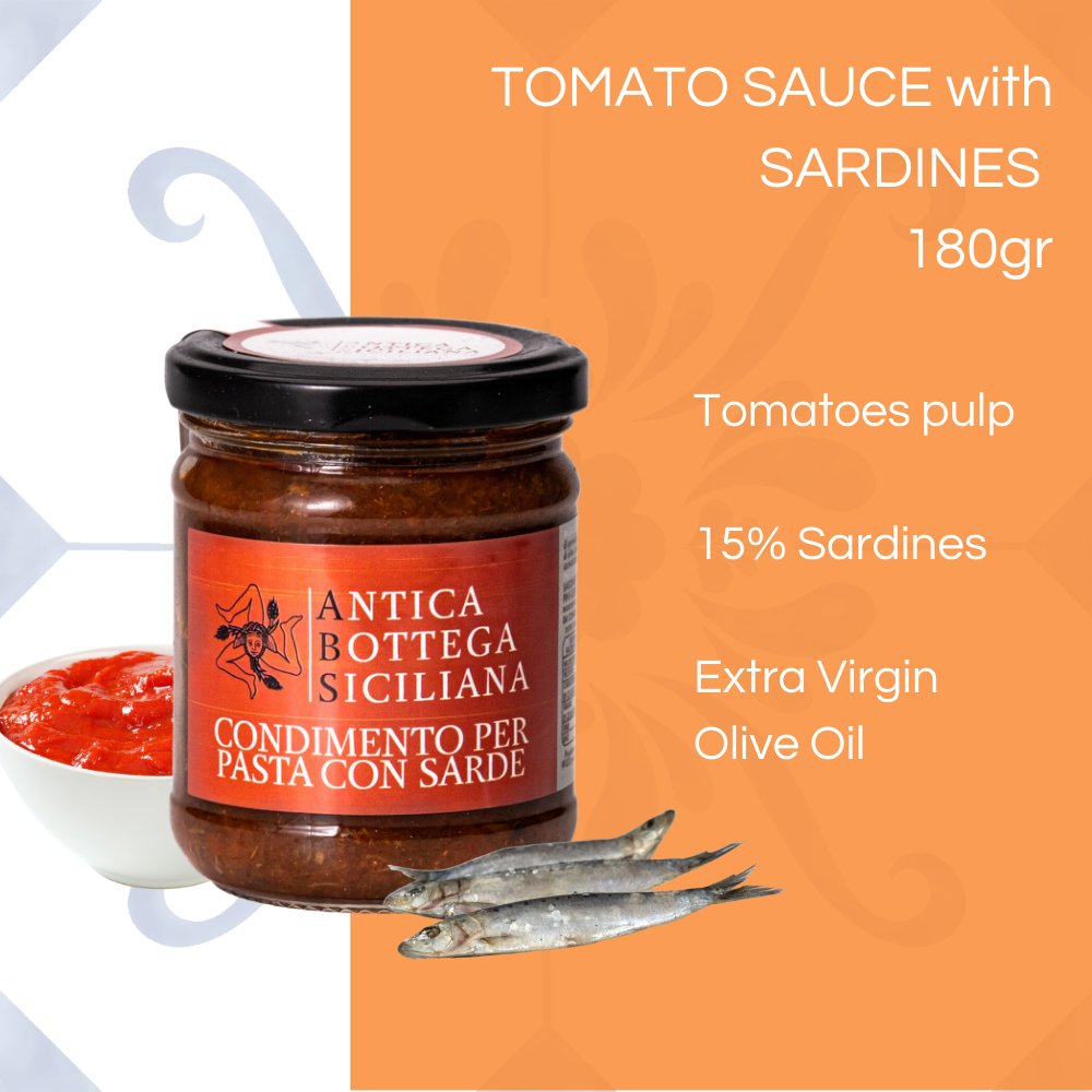 Salsa di pomodoro siciliano con Sarde per Pasta - Antica Bottega Siciliana - Maravigghia for Sicily