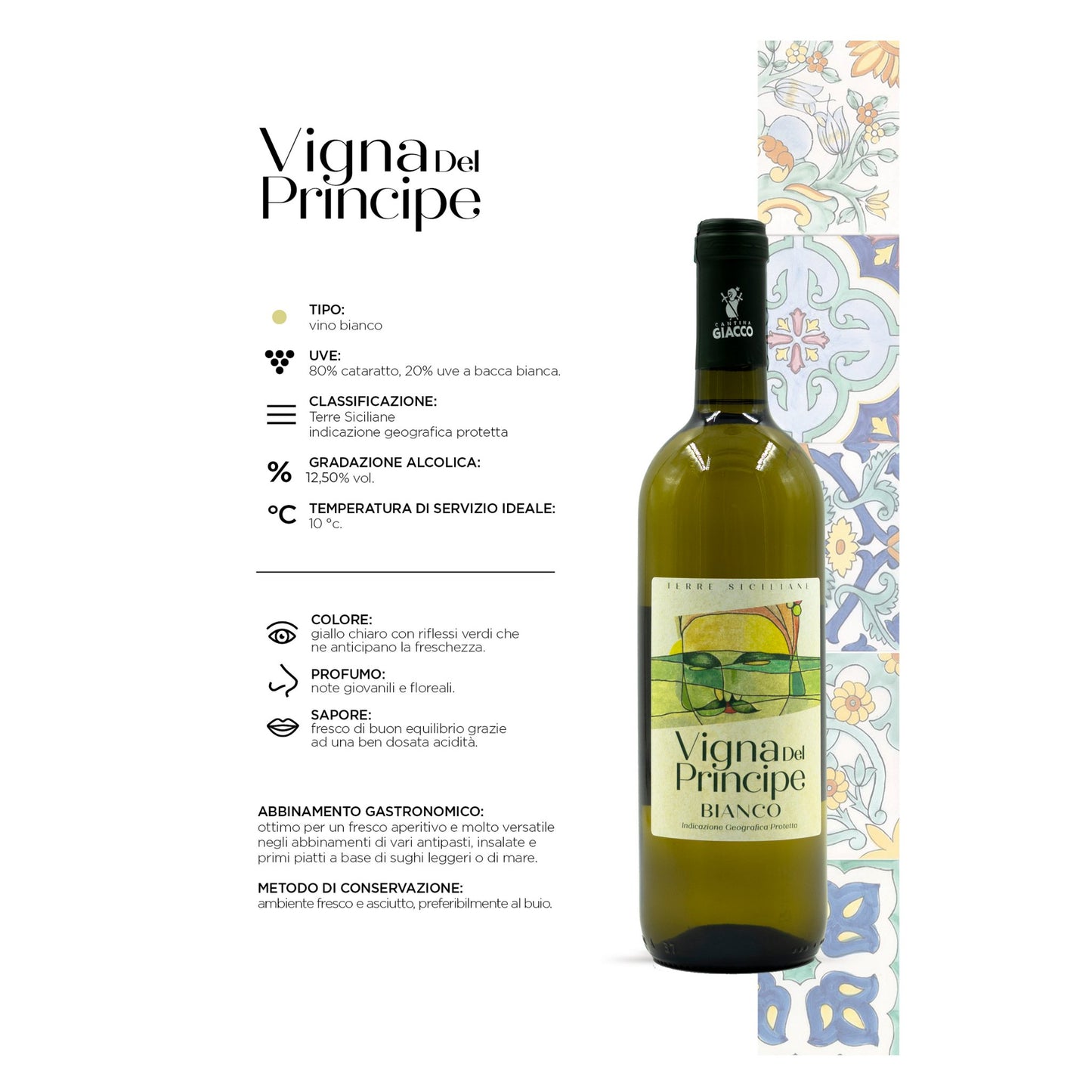 Vigna del Principe - Vino bianco IGP - Cantina Giacco - Maravigghia for Sicily